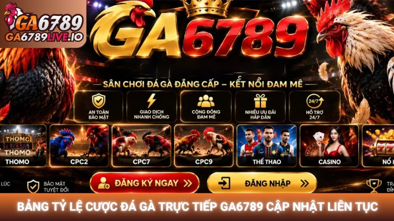 Bảng Tỷ Lệ Cược Đá Gà Trực Tiếp Ga6789 Cập Nhật Liên Tục